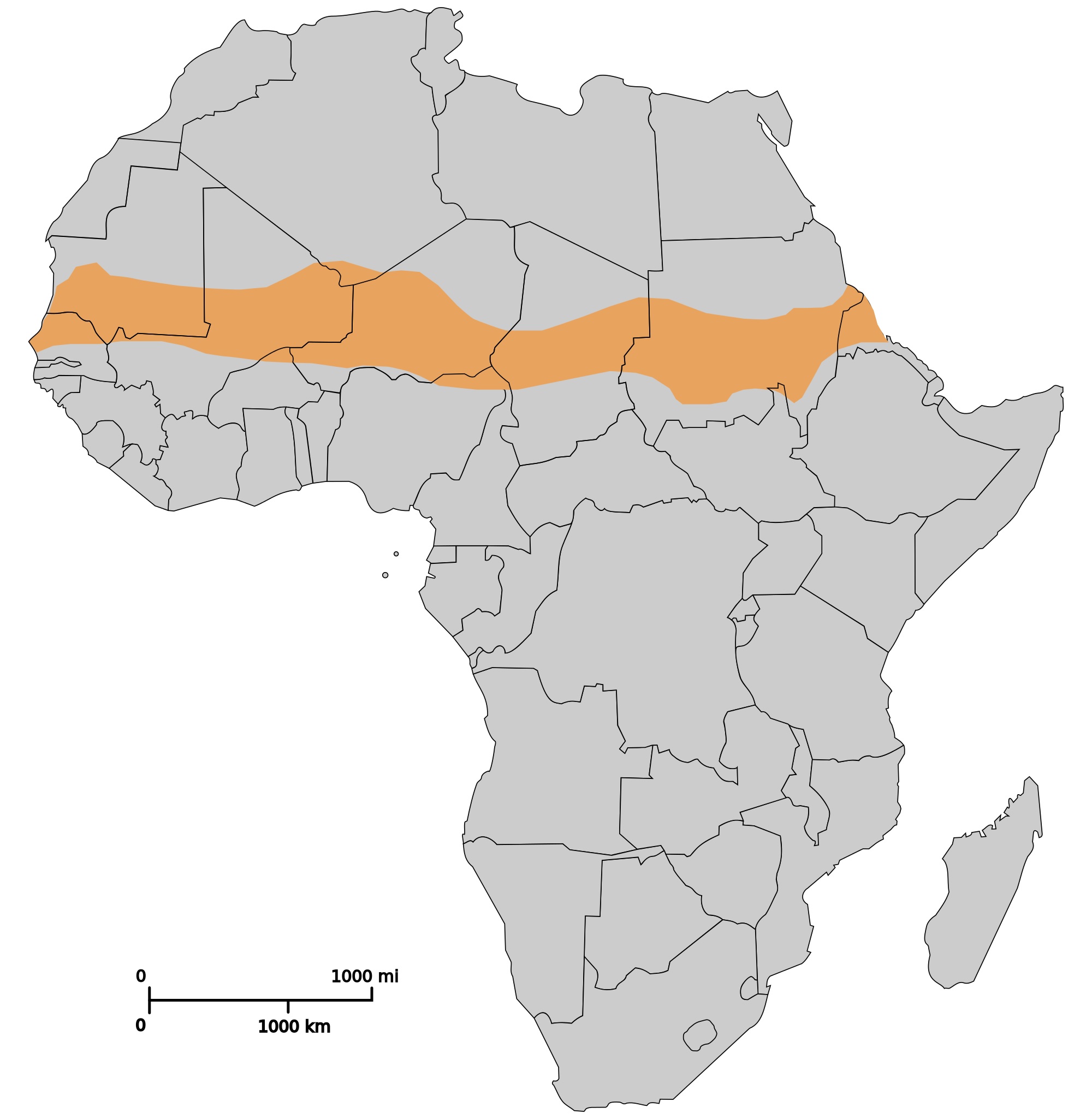 Map of Sahel Region